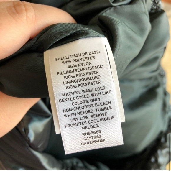 Rachel Parcell Puffer Jacket Quilted Green Botanical Medium - Picture 7 of 8